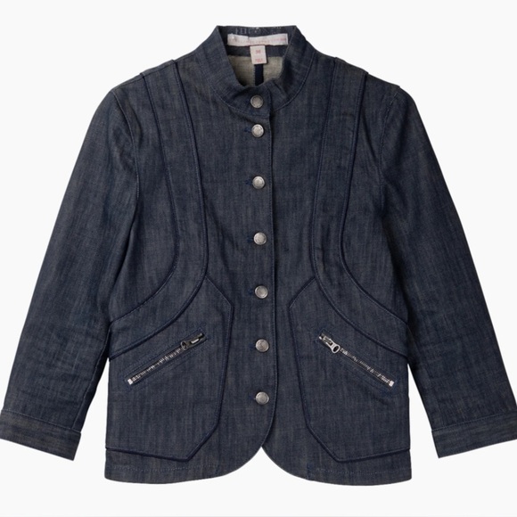 Stella McCartney x HM Blue Cotton Structured Denim Jean Jacket Casual Style 42 - Picture 1 of 5